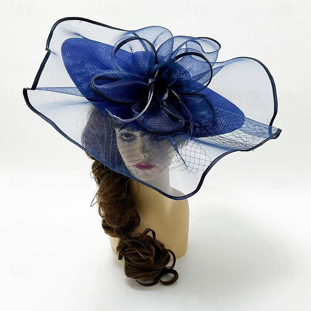Headdress Sinamay Fedora Hat Wedding Evening Party Tea Party Horse Race Cocktail Vintage Cute With Feather Headpiece Headwear 2026 - $38.99 –P1