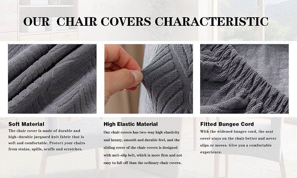 1 funda impermeable para silla de comedor, elástica, para silla Parsons, para comedor, cocina, funda protectora, extraíble y lavable. 2025 - $10.99 –P2