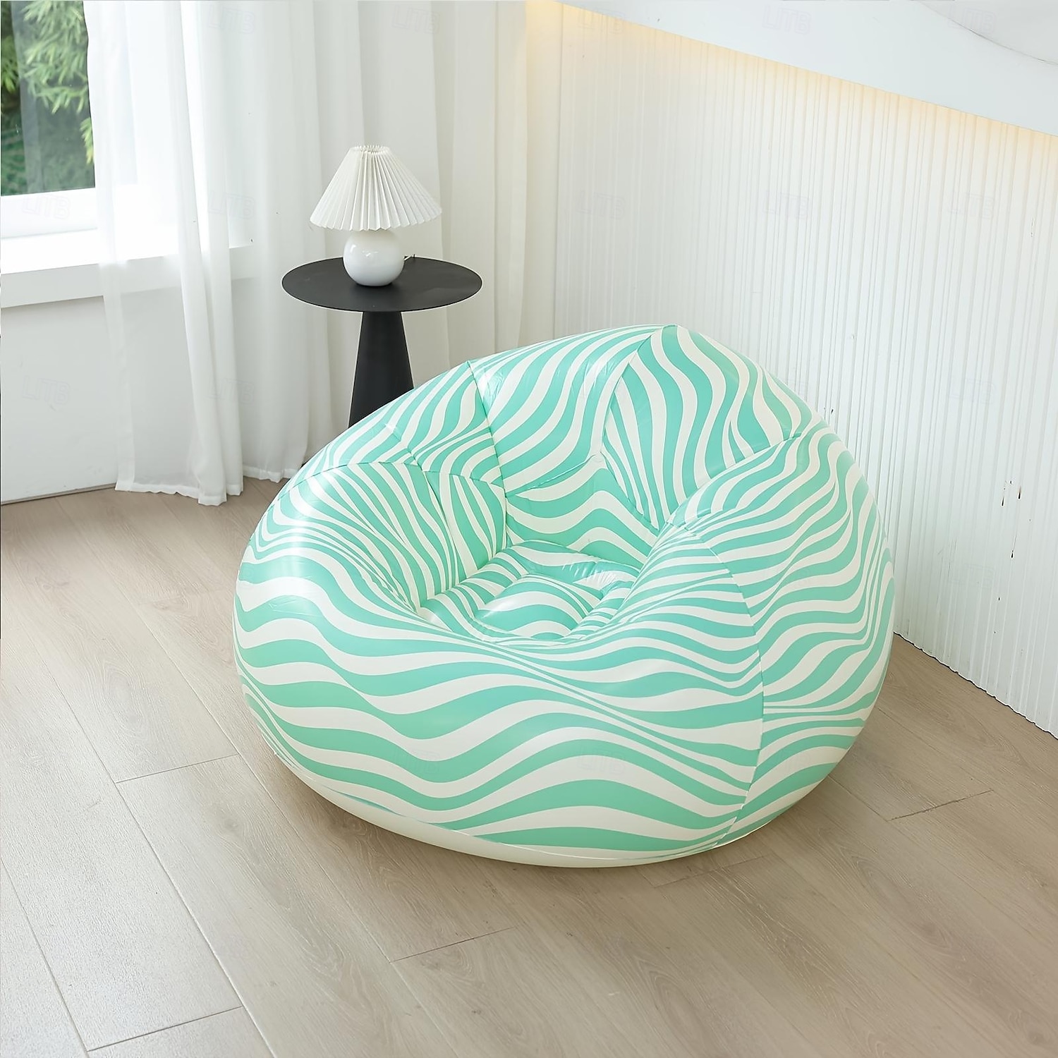 1pc Inflatable Sofa - Single-Size PVC Zebra Stripe Lounge Chair with Carry Bag Portable Indoor/Outdoor Camping & Home Use Striped Pattern in Multiple Colors Inflatable Furniture 2025 - $57.99 –P3