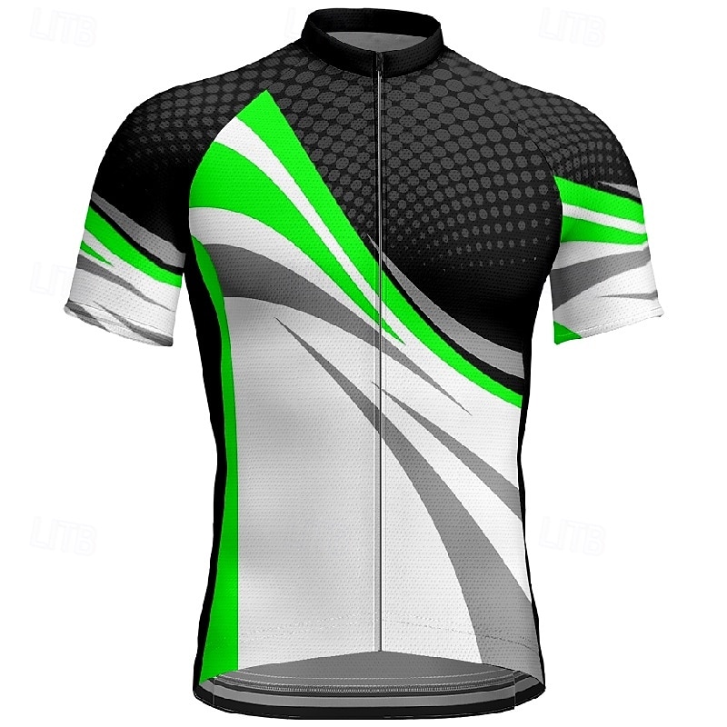 Per uomo Maglia da Ciclismo Geometrico Manica Corta Bicicletta Maglietta Maglia con 3 tasche posteriori Mountain Bike MTB Asciugatura Rapida Design Anatomico Assorbente Traspirante Gli sport Giallo del 2026 a $30.99 –P10