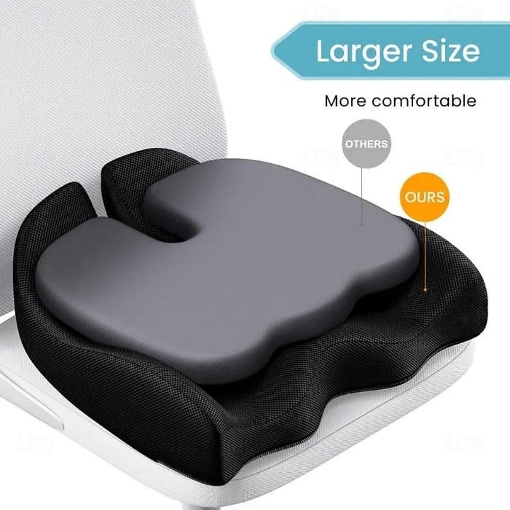 Ergonomic Memory Foam Seat Cushion, Extra Large Cushion for Office Chair, Pressure Relief Pillow Pad for Sciatica, Tailbone & Back Pain, Long Sitting Support 2025 - $39.99 –P10