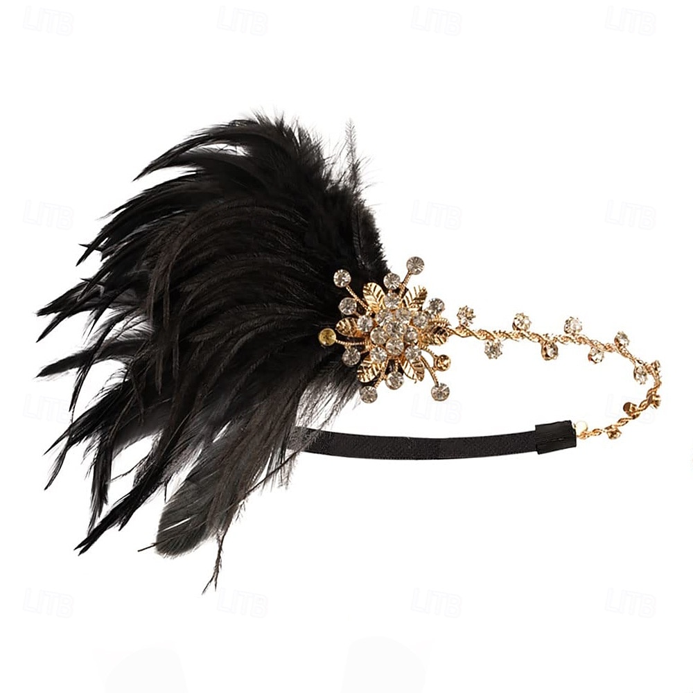 Gatsby le Magnifique Serre Tête Flapper Gatsby le Magnifique Plume Rétro Paillettes scintillantes Déguisement Femmes Carnaval Saint-Valentin Mascarade Tenue de soirée Mascarade Festival Adulte 1 de 2025 ? $23.99 –P5
