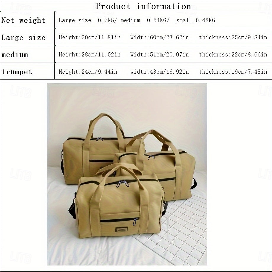 дорожная сумка для отдыха на природе для мужчин, холщовая сумка для ночных поездок с большой вместимостью, ручная кладь для работы и путешествий, органайзер для хранения багажа 2026 - $12.49 –P3