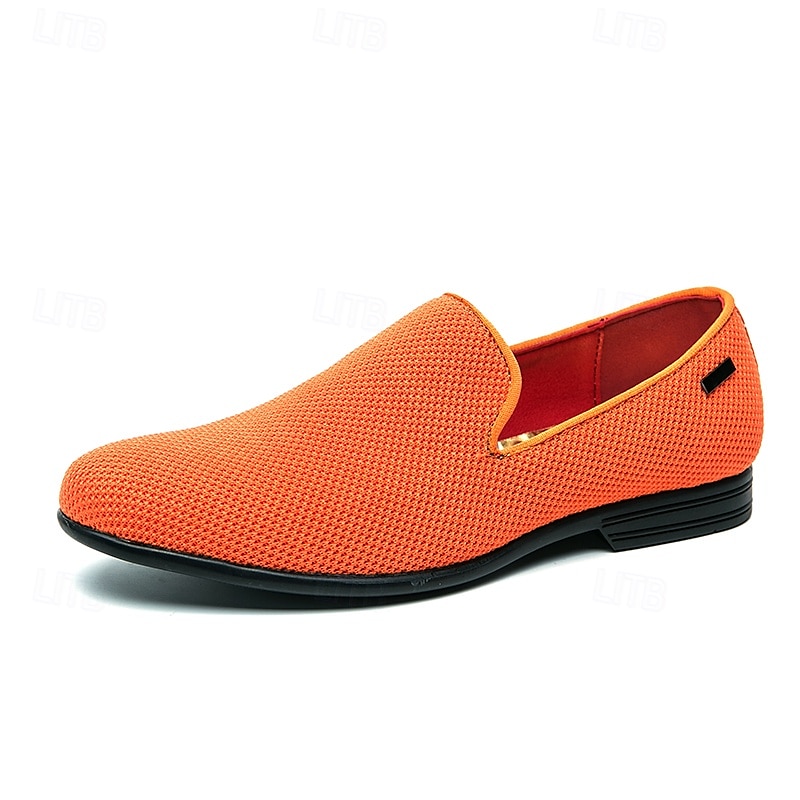 Heren feloranje ademende mesh loafers – casual prom party instappers voor zomerse evenementen 2025 - $34.99 –P3