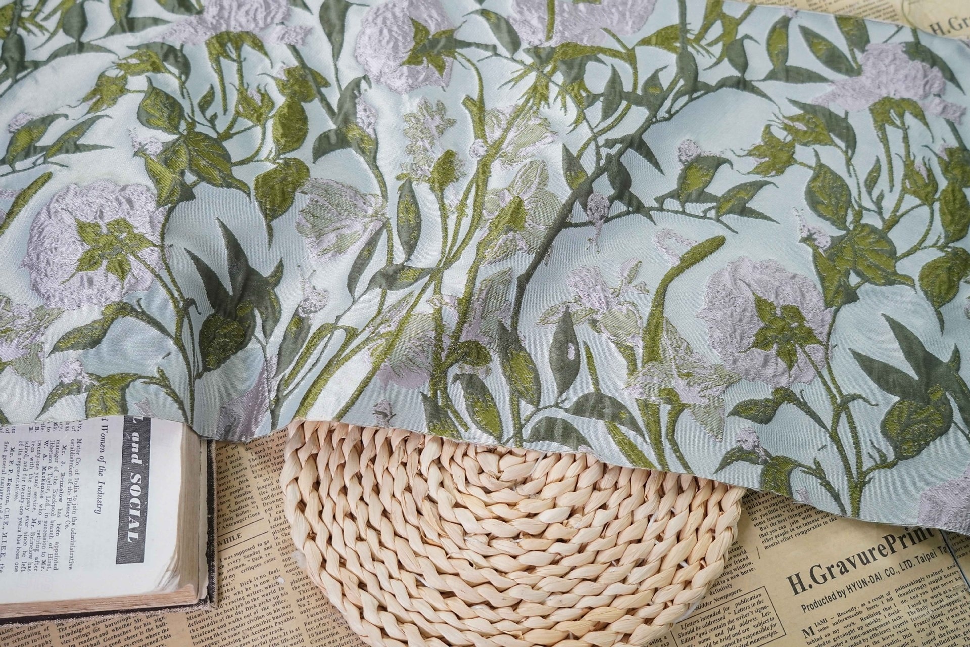 Linha A Longo Vestidos de noite Vestido de Baile Vestido formal Elegante Vintage Manga Curta Colarinho de Camisa Casamento Formal Fibra Sintética com Estampa floral Fenda Bolsos de 2026 por $186.99 –P6