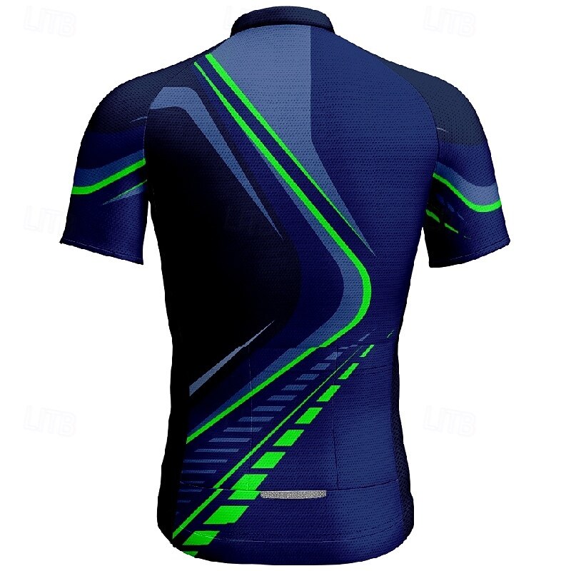 Homme Maillot de cyclisme Géométrique Manche Courte Cyclisme T-shirt Maillot avec 3 poches arrière VTT Vélo tout terrain Séchage Rapide Design Anatomique Évacuation de l'Humidité Respirant Des sports de 2025 ? $25.99 –P2