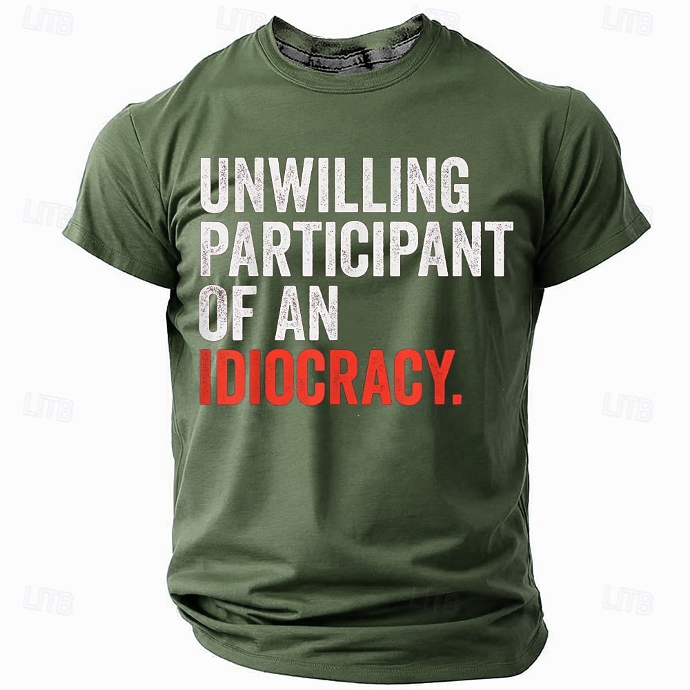 Herren Sarkasmus T Shirt Kurzarm T-Shirt 3D-Druck Rundhalsausschnitt Hemd Militär Lustiges politisches T-Shirt Straße Lässig Täglich Schwarz Blau Grün Sommer Frühling Ganzjahres Bekleidung S M L XL 2025 - $17.99 –P2