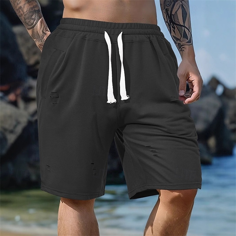 Herren Sportliche Shorts Sweat-Shorts Shorts Sommershorts Tasche Kordelzug Elastischer Bund Einfach Komfort Atmungsaktiv Kurz Outdoor Sport Klassisch Lässig Schwarz Armeegrün 2025 - $17.99 –P8