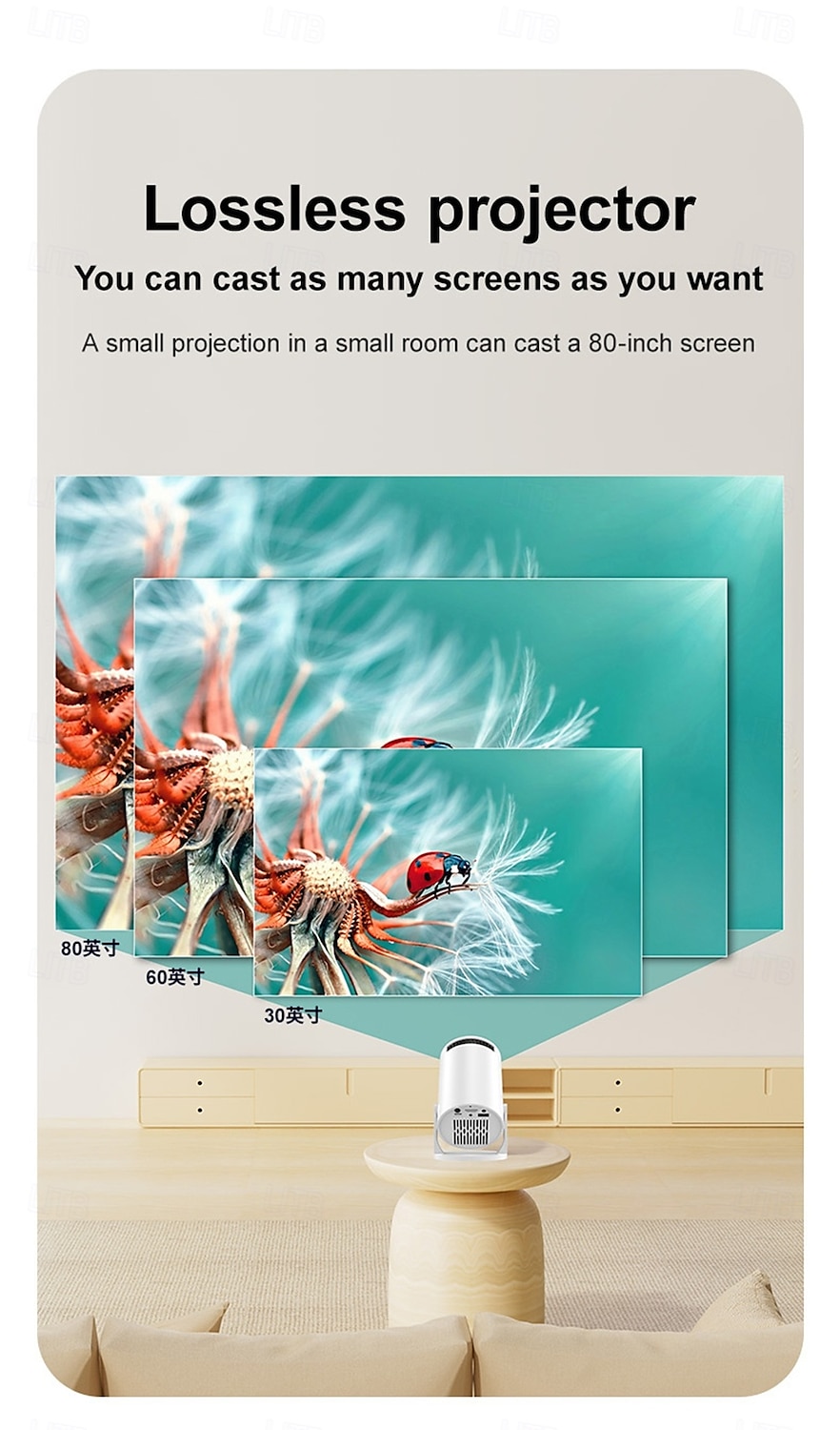 Y2S Home HD Projector Mini Portable Mini Children's Mobile Projector Hovering at Any Angle at 240 Degrees 480*360 2025 - $61.99 –P5