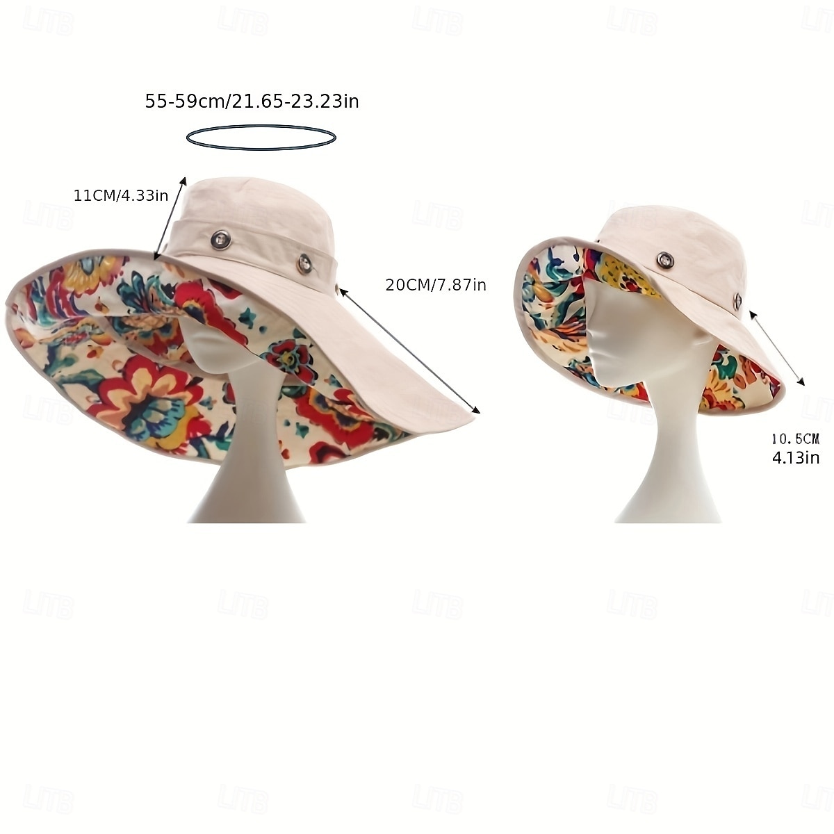 Cappello da spiaggia estivo da donna con tesa extra large, cappello da sole pieghevole per vacanze all'aperto, viaggio, escursionismo, berretto parasole, elegante con nastro regalo e corda antivento - del 2025 a $29.99 –P1