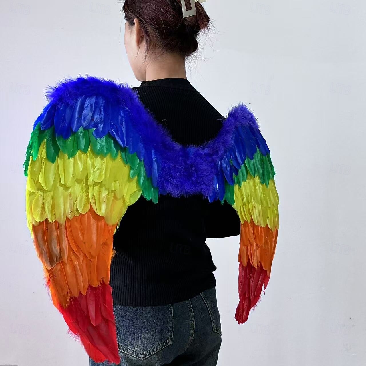 Drag queen Stolthet Regnbåge Fjädervingar Regnbågens änglavingar Ledigt Unisex Vuxna Prideparad Pride månad Halloween Lätt karnevalsdräkt 2025 - $18.99 –P3
