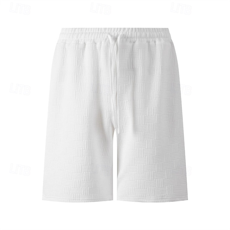 Herr Atletiska shorts Svett shorts Shorts Sommarshorts Ficka Snörning Elastisk midja Slät Komfort Andningsfunktion Kort Utomhus Sport Klassisk Ledigt Svart Vit 2025 - $18.99 –P9