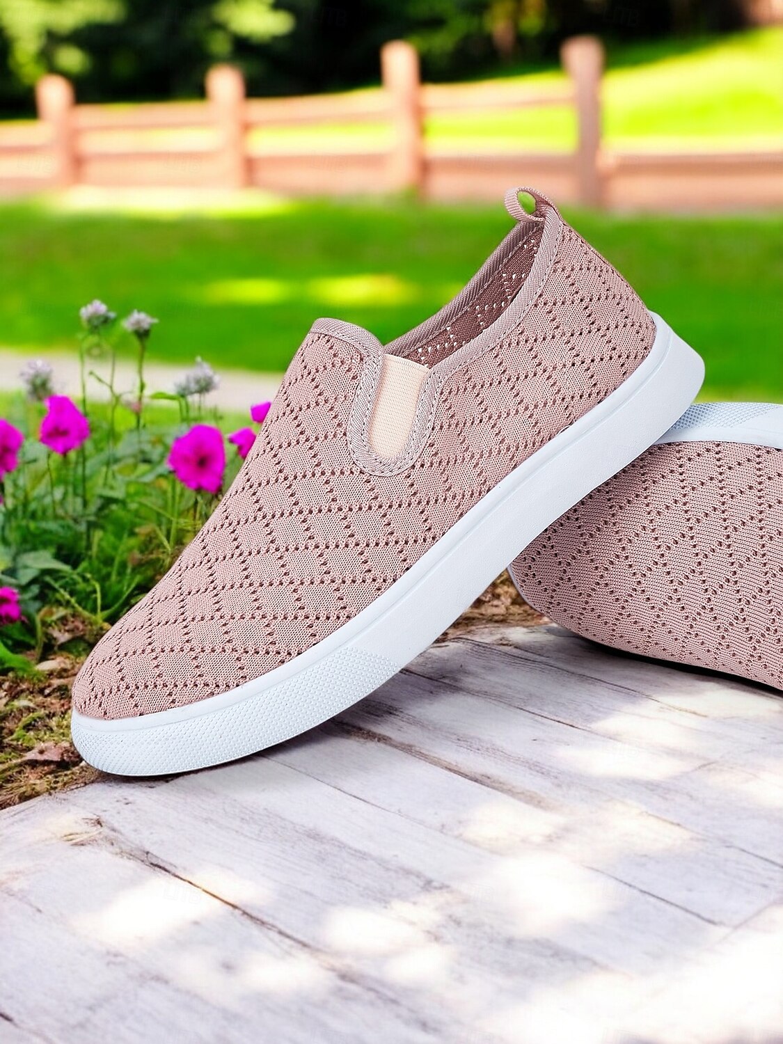scarpe slip-on da donna in maglia – stile traspirante ed elegante per le donne durante i picnic primaverili, le passeggiate al parco e le commissioni quotidiane del 2025 a $26.99 –P5