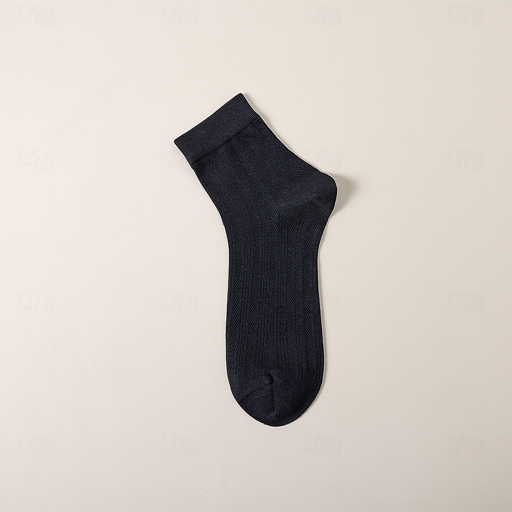 Men's 1 Pair Socks Casual Socks Black White Color Solid Color Hollow School Formal Wedding Mesh Hole Thin Summer Spring Fall All Seasons Elegant Daily 2025 - $3.99 –P21