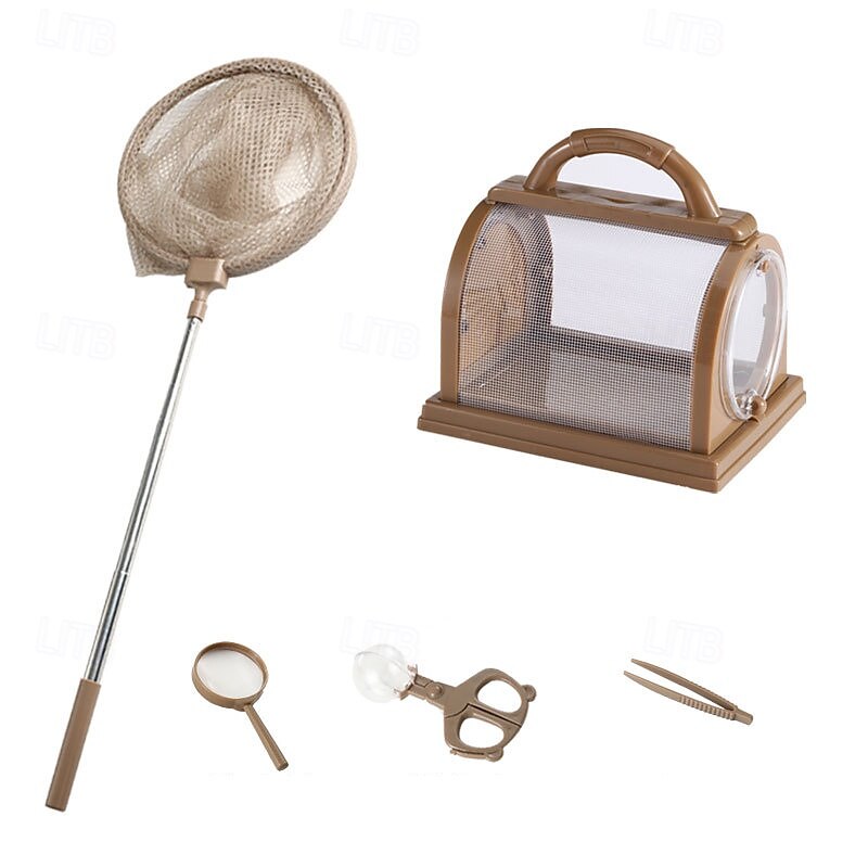 Bug Bungalow Insect Catching Kit with Mesh Case Magnifying Container Tweezers & Magnifier - Educational Outdoor Toys for Toddlers - Nature Exploration Set for Kids 3 Years 2025 - $25.99 –P6