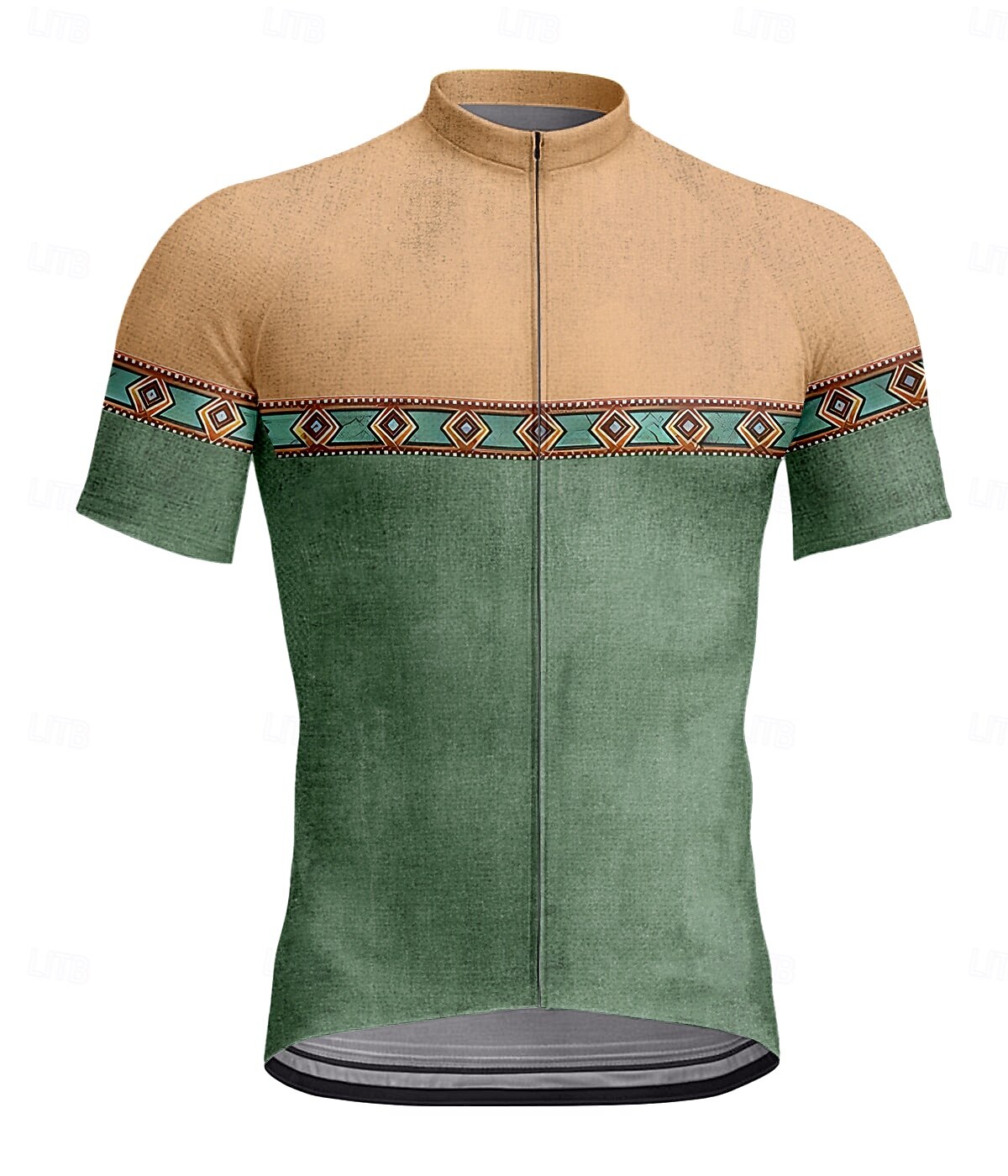 Herr Cykeltröja Grafisk Geometrisk Kontor / företag Kortärmad Cykel Tröja Överdelar med 3 bakfickor UV-resistent Snabb tork Dragkedja fram Reflexremsa sporter Grön Kläder 2026 - $30.99 –P1