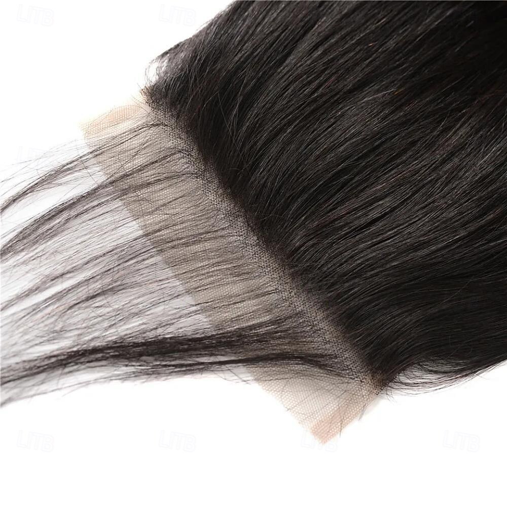 6x6 Transparent Lace Closure Human Hair straight Brazilian Remy Hair Pre Plucked With Baby Hair Natural Color Hair 2026 - $167.99 –P5