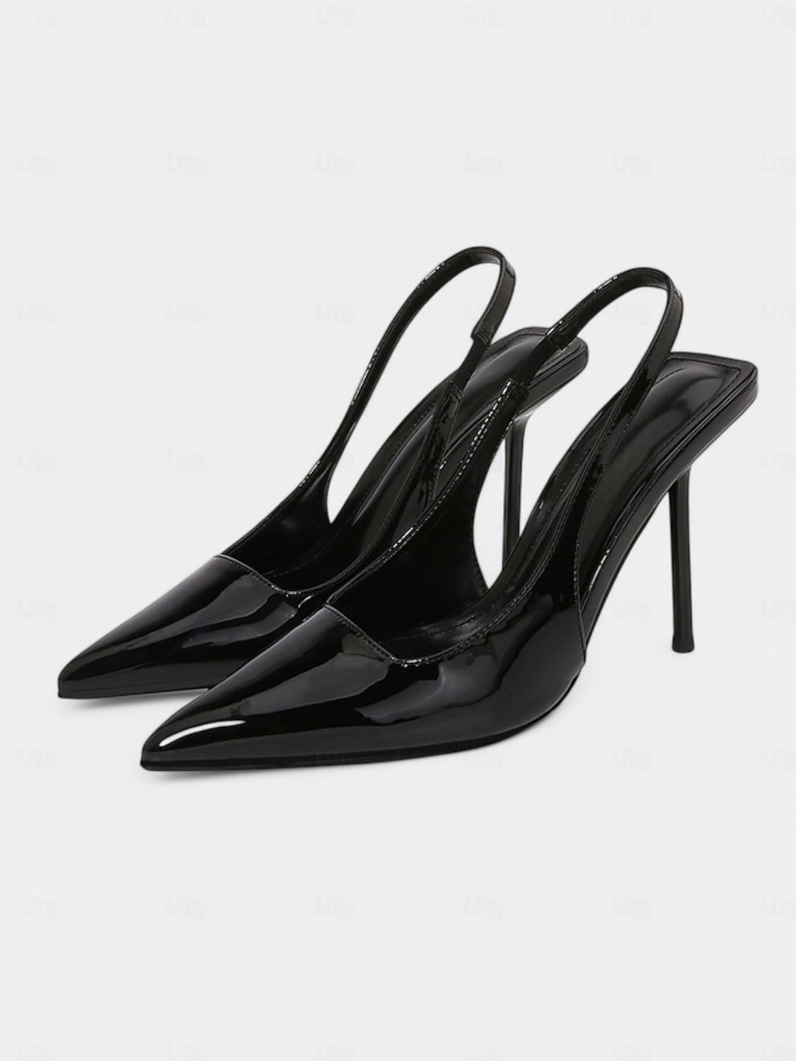 vita lackläder slingback pumps för kvinnor – moderna stilettklackar med spetsig tå för chica cocktailpartyn och eleganta kvällar 2025 - $54.99 –P2