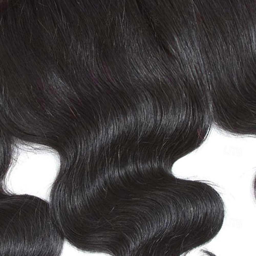 Frontale in pizzo ondulato peruviano con riga centrale 13x4, 100% capelli umani, colore naturale, capelli remy del 2026 a $148.99 –P7