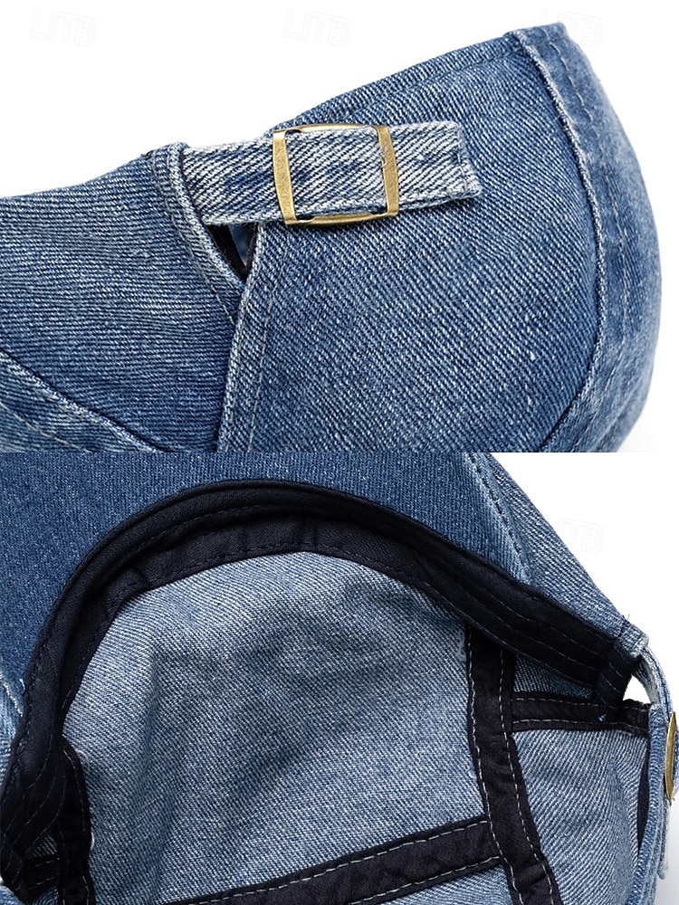berretto piatto in denim da donna con vestibilità regolabile, stile casual per primavera ed estate, perfetto per attività all'aperto, uso quotidiano e viaggi del 2025 a $14.99 –P9