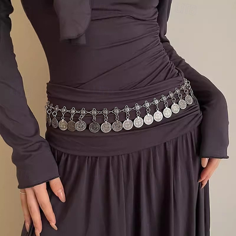 Hüftkette Vintage Boho Damen Körperschmuck Für Ferien Retro Legierung Silber Weiß Gold 1 Stück 2025 - $15.99 –P6