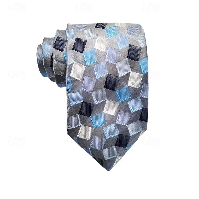 miesten 100% silkkiset solmiot liike-elämän muodollinen yksivärinen raidallinen muodollinen toimistotyö 2025 - $18.99 –P4