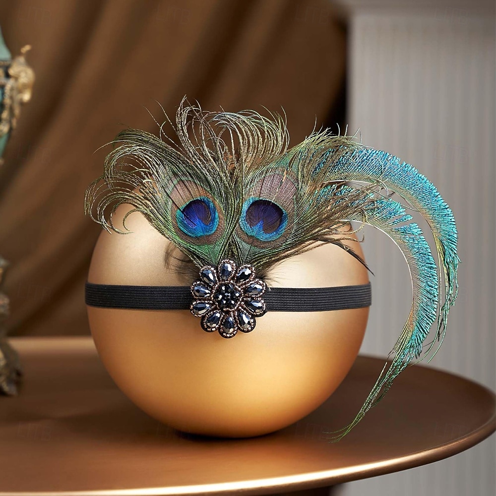 1920-as évek A nagy Gatsby Flapper fejpánt A nagy Gatsby Toll Retro Csillogó glitter Kristály / Strassz Jelmez Női Farsang Valentin nap Álarcos mulatság Party estélyi viselet Álarcos mulatság 2025 - $24.99 –P3