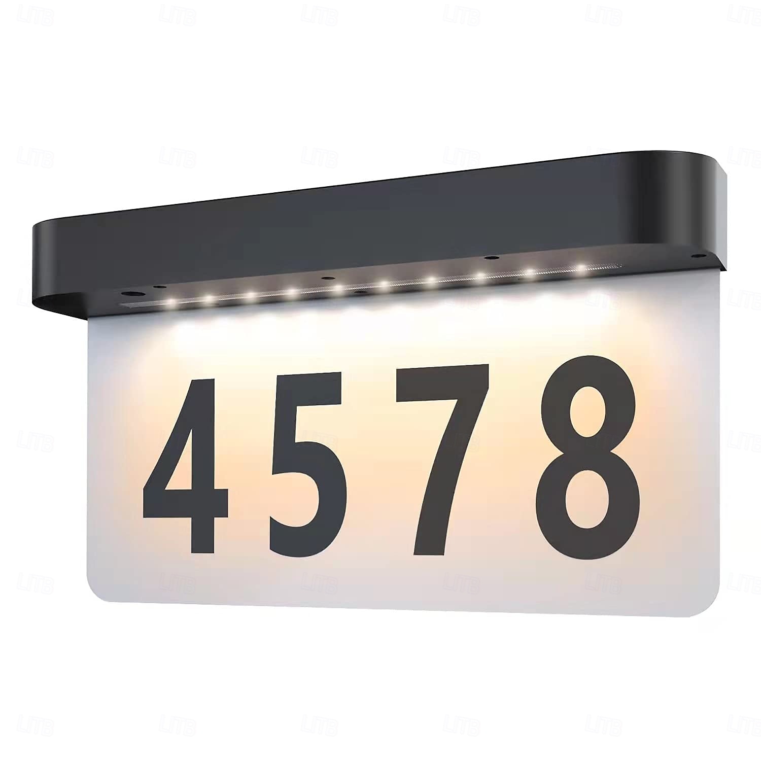 1 Pc Outdoor Solar Door Adress Lights IP44 Waterproof Warm Light White Light Street Sign Lamp Courtyard Street Corridor Lighting Wall Lights House Number Lights 2025 - $32.99 –P1