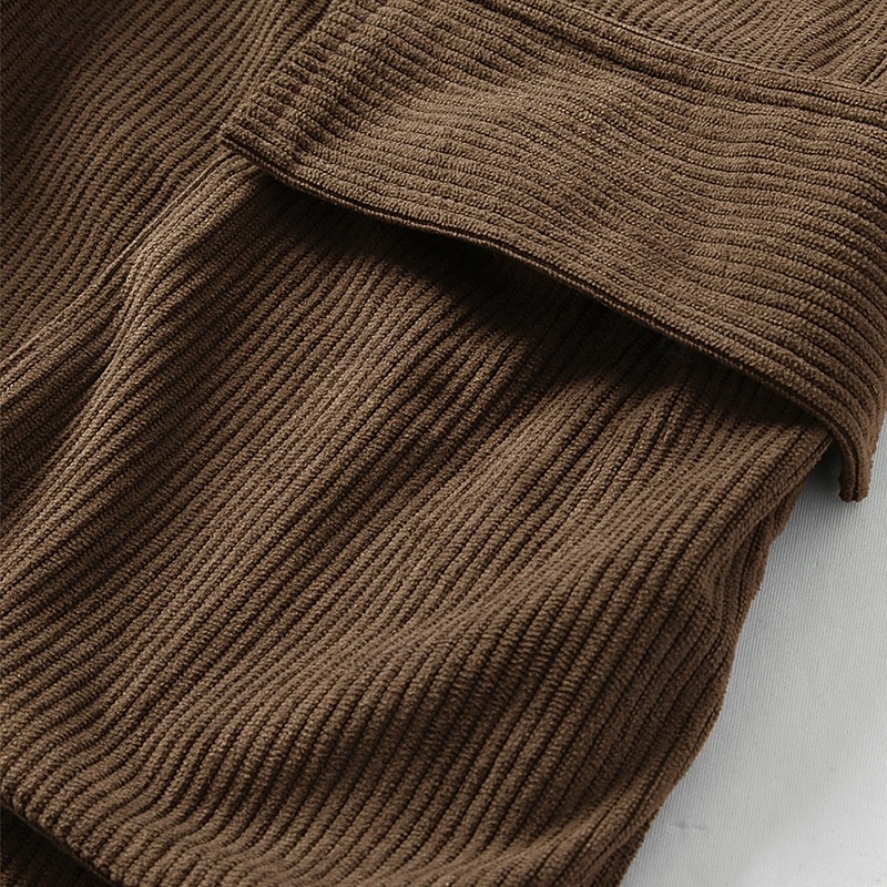 Voor heren Cargoshorts Korte broek Casual korte broek Wandelshorts Corduroy korte broek Trekkoord Elastische taille Meerdere zakken Effen Ademend Vochtregelerend Knielengte Buiten Casual Dagelijks 2025 - $22.99 –P5