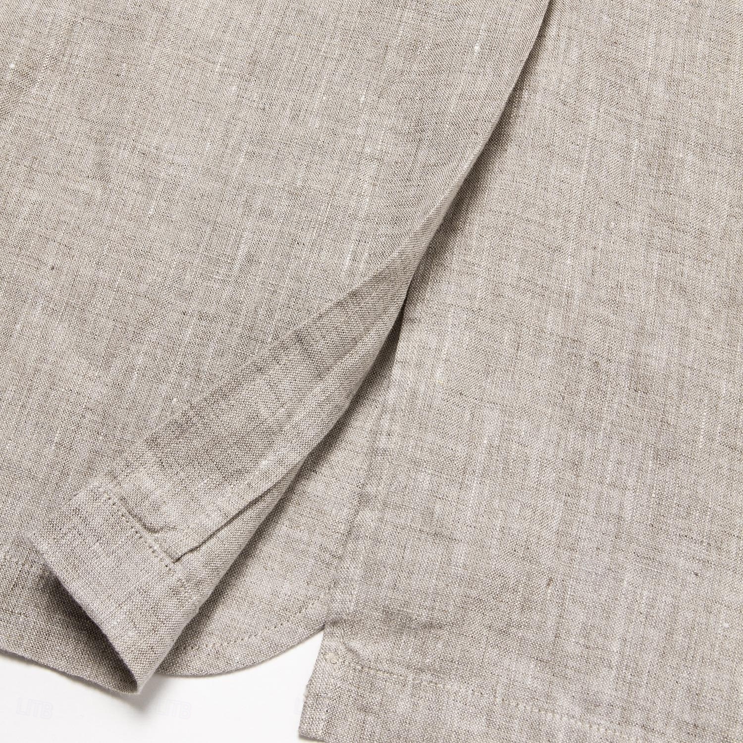 Herren Blazer aus 100 % Leinen Blazerjacke Schule Formell Hochzeit Elegant Urlaub Sommer Frühling 100% Leinen Leinen Einfarbig Einreihig Zwei-Knopf Blazer Dunkelgrau Marineblau Beige Hellblau 2025 - $66.99 –P9