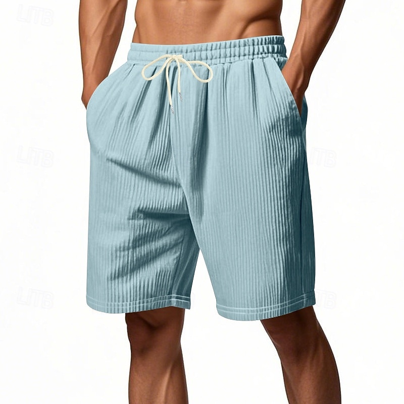 Per uomo Shorts Pantaloncini casual Pantaloncini di velluto a coste Coulisse Elastico in vita Gamba Dritta Semplice Comodità Traspirante Lunghezza al ginocchio Sport all'Aperto Quotidiano Ferie Moda del 2025 a $17.99 –P1