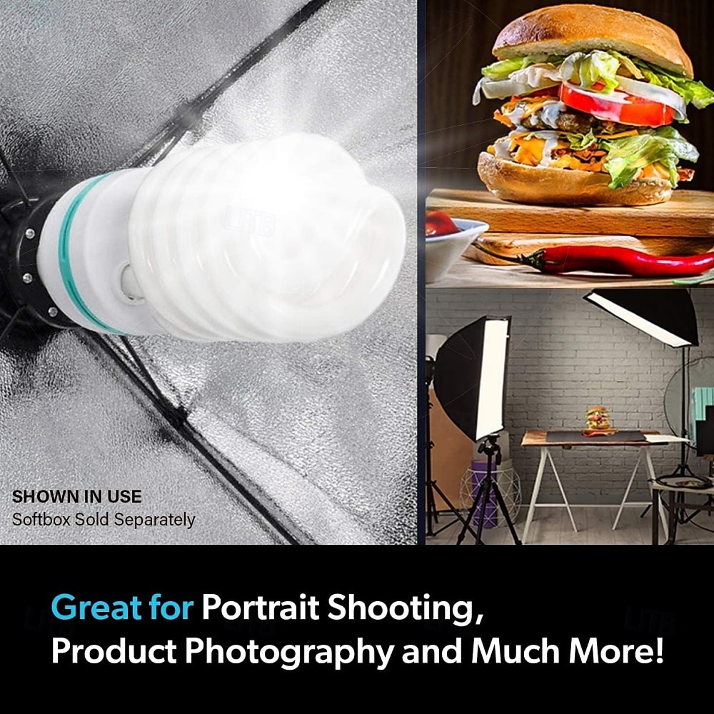 45W CFL Spiral Compact Fluorescent Light Bulb 200 Watt Equivalent 5500K Pure White Balance Daylight for Photography Video Studio Lighting 1pc 2025 - $40.99 –P6