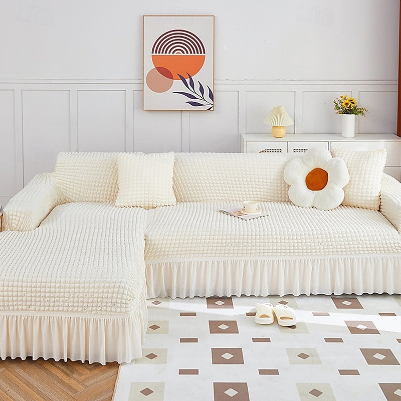 Stretch Couch Cushion Cover, 1 2 3 Seater Cushion Covers for L Shaped Sofa Chaise Longue, Sectional Sofa Slipcover Furniture Protector with Elastic Bottom 2025 - $19.99 –P8
