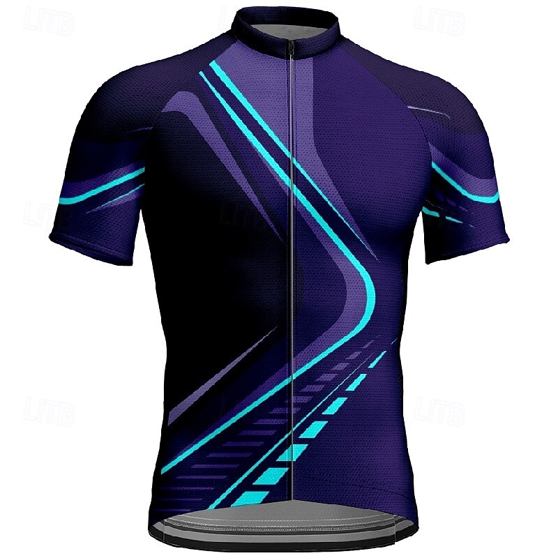 Homme Maillot de cyclisme Géométrique Manche Courte Cyclisme T-shirt Maillot avec 3 poches arrière VTT Vélo tout terrain Séchage Rapide Design Anatomique Évacuation de l'Humidité Respirant Des sports de 2025 ? $25.99 –P10