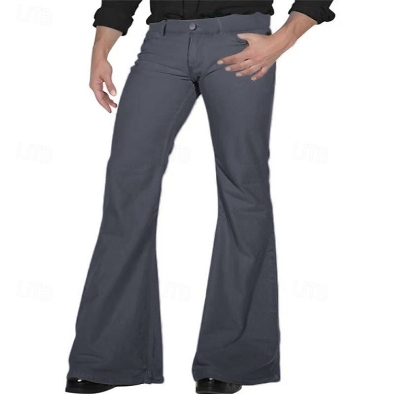 Retro Vintage 1970er Lange Länge Hose Schlaghosen Hippie Einfarbig Herren Maskerade Alltagskleidung Pride Parade Pride-Monat Erwachsene Hose Frühling & Sommer 2025 - $28.99 –P4