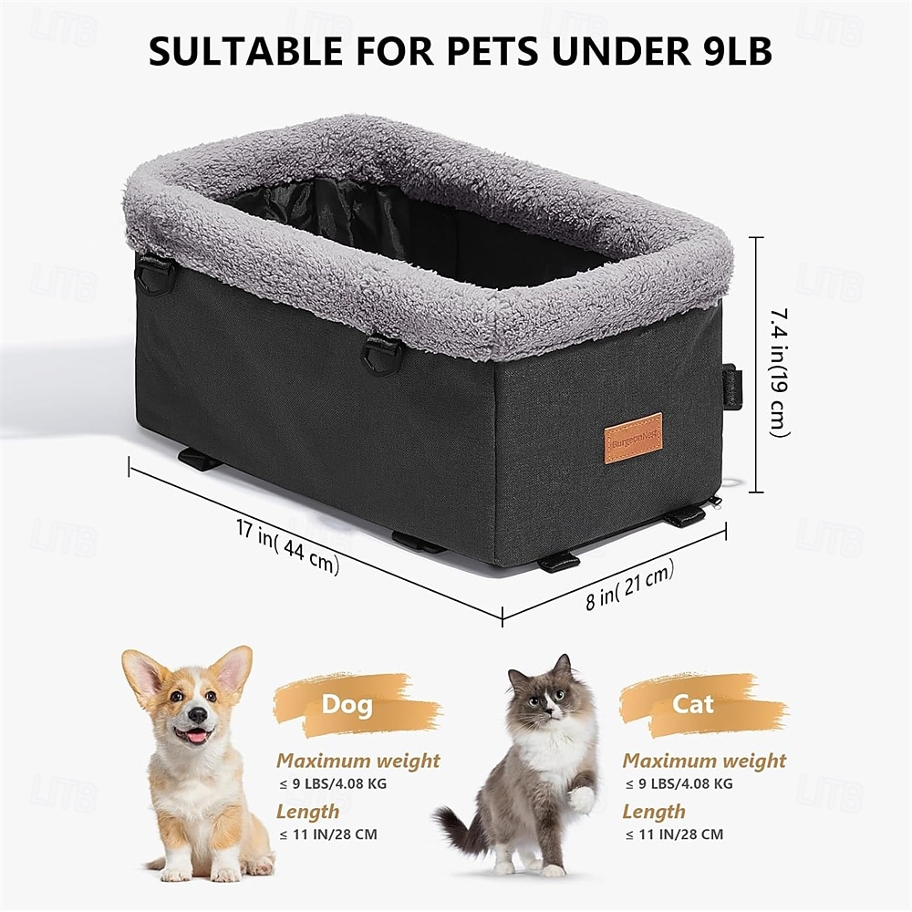 assento de carro para cães pequenos, console central, assento elevatório para animais de estimação com estrutura de metal, assento de carro para animais de estimação com cintos de segurança de de 2025 por $34.99 –P7