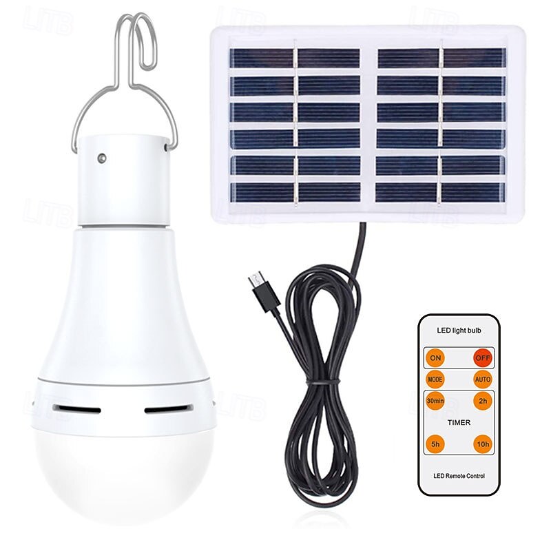 1 lampe de camping solaire d'extérieur, chargement USB, double usage, éclairage d'urgence, télécommande, lampe de travail de 2025 ? $17.99 –P3
