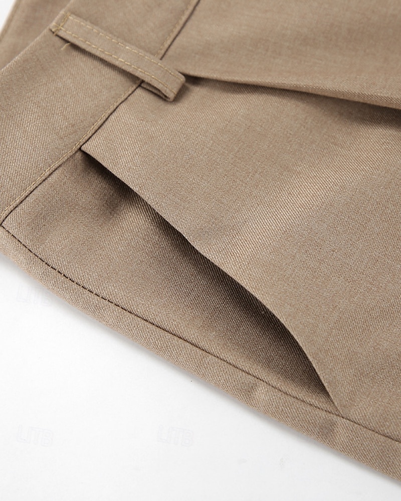 Femmes Actif Mode Chemisier Gilet Ensembles de Pantalons Sans manches Col en V Couleur Unie Dubbele Rij Knopen Extérieur Fête Noir Marron Gris Été Coupe régulière de 2025 ? $39.99 –P15