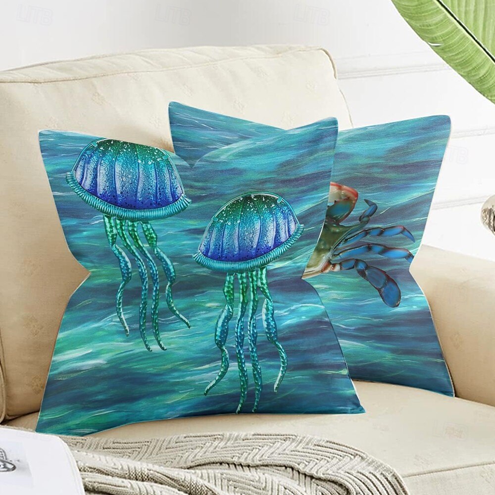 Capa de Almofada Decorativa Caranguejo do Oceano 1PC Case de Almofada Quadrada Macia para Sofá de Quarto Sala de Estar Cadeira de 2025 por $12.99 –P8