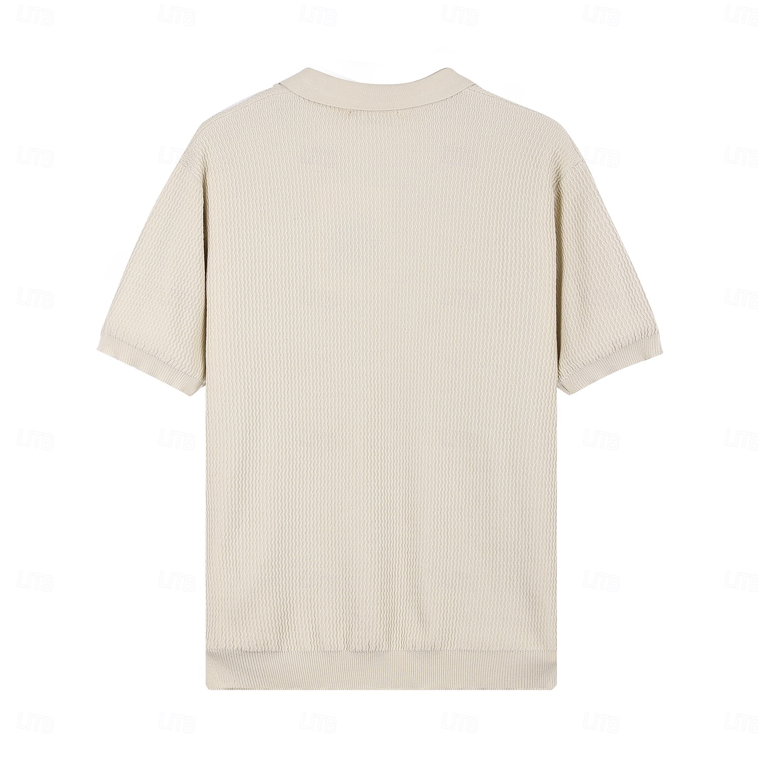 Herren Polo Strick-Polopullover Geschäft Lässig V Ausschnitt Kurzarm Formell Linien / Wellen Neuheit Sommer Ganzjahres Schwarz Weiß Armeegrün Beige Kaffee Polo 2025 - $27.99 –P14