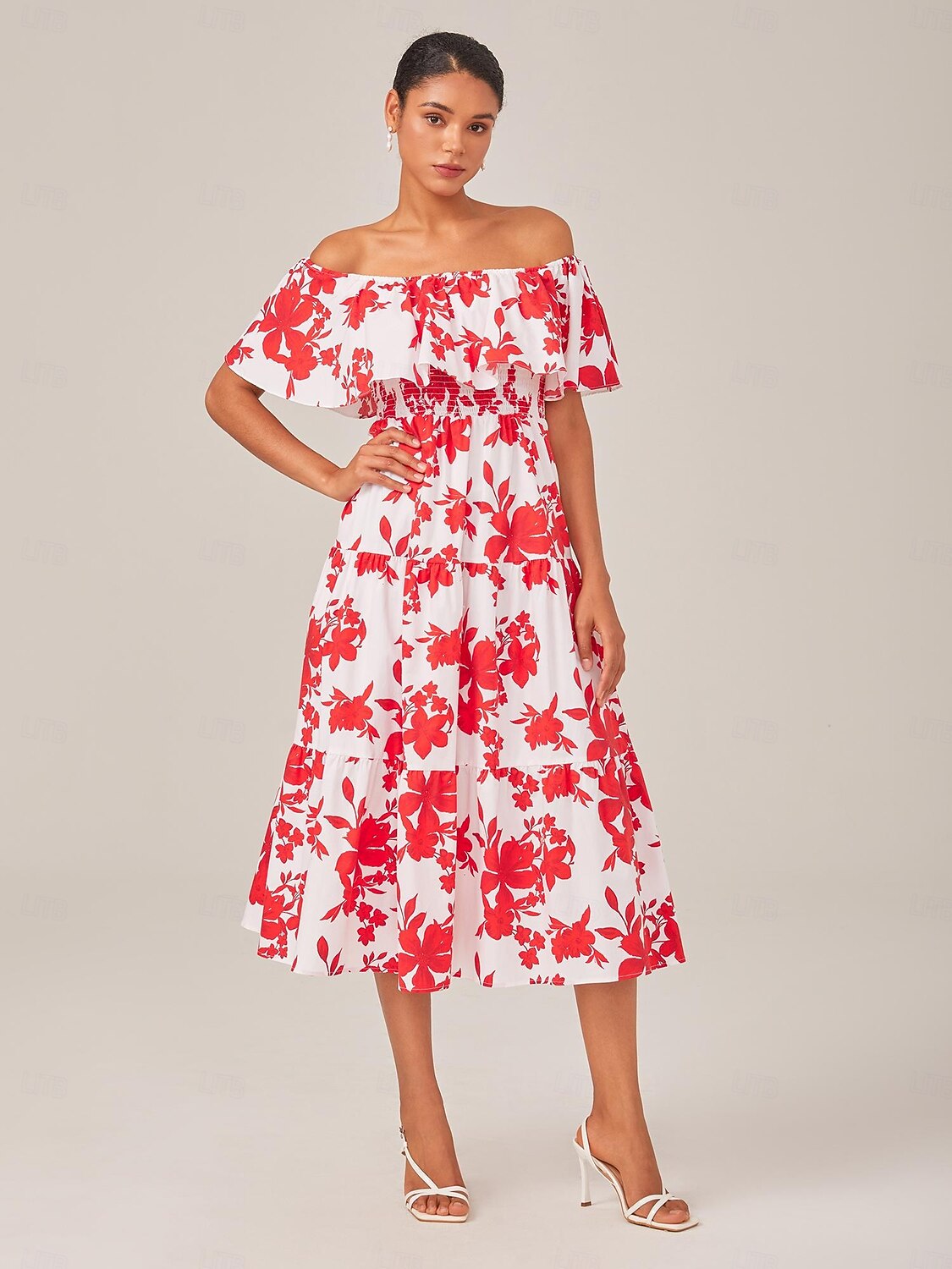 Femmes Rouge Été Bateau Bohème Vacances XS S M de 2025 ? $86.99 –P1