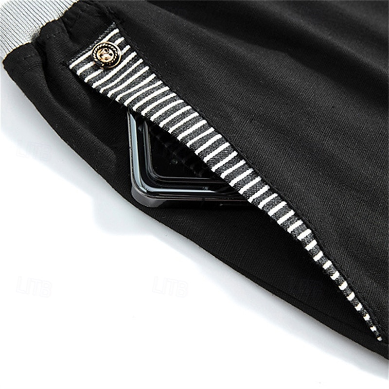 Homens Shorts sociais Burmuda Shorts Shorts de trabalho Bolsos Com Cordão Tecido Conforto Respirável Comprimento do joelho Ao ar livre O negócio Moda Casual Preto Azul de 2025 por $25.99 –P5