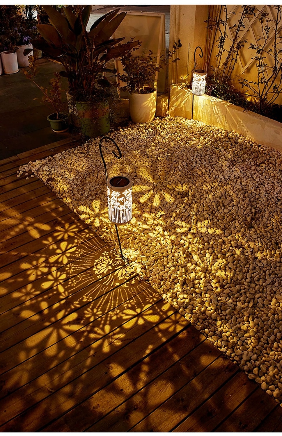 1 lanterne solaire d'extérieur étanche, projection de fleurs et de libellules, éclairage d'ambiance pour jardin, pelouse, paysage de 2025 ? $14.99 –P10