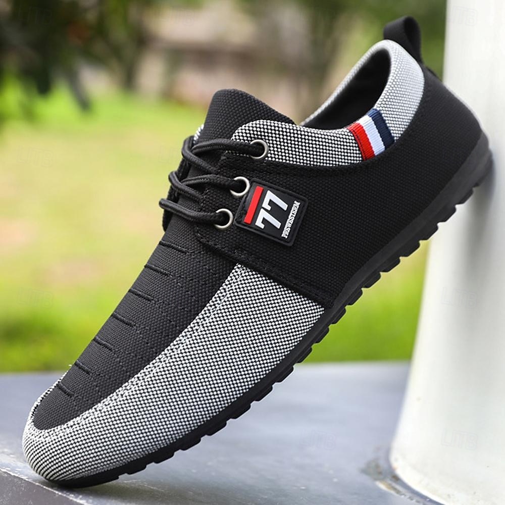 Baskets décontractées bicolores en tricot pour hommes – Chaussures de sport à lacets en nylon respirant pour un usage quotidien de 2026 ? €23.99 –P3