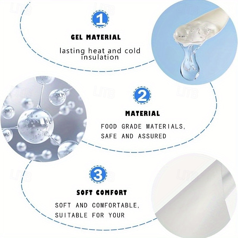 1 stk blå pvc gel ispose for hjelmer  & hatter - bærbar kjølepose med justerbar stropp, gjenbrukbar ispose for utendørssport, fotturer, reiser - passer for alle aldre 2025 - $9.99 –P6