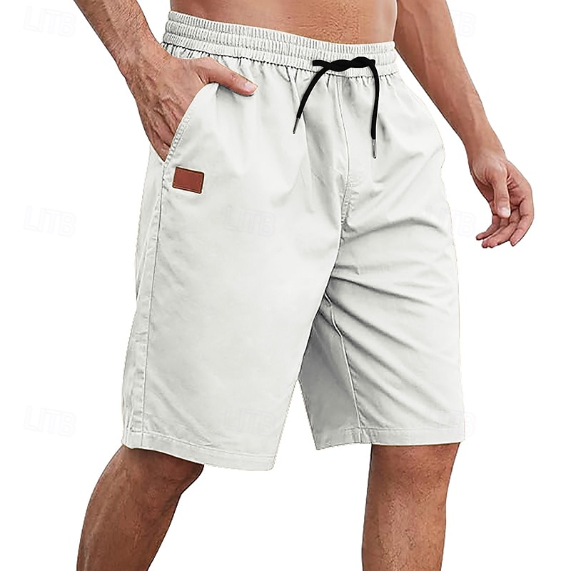 Homme Shorts cargo Shorts Shorts d'été Shorts de Travail Cordon de serrage Taille Élastique Uni Confort Portable Longueur Genou Quotidien Extérieur Sport Mode Occasionnel bleu marine de 2026 ? $20.99 –P13