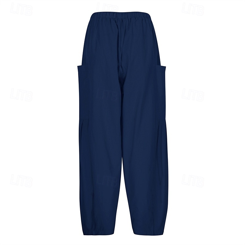 Per donna Gamba larga Pantaloni Vacanza Moda Lunghezza intera Misura del girovita medio Semplice Elastico in vita Traspirante Confortevole Micro-elastico Streetwear Abbigliamento quotidiano Uscire del 2025 a $30.99 –P13