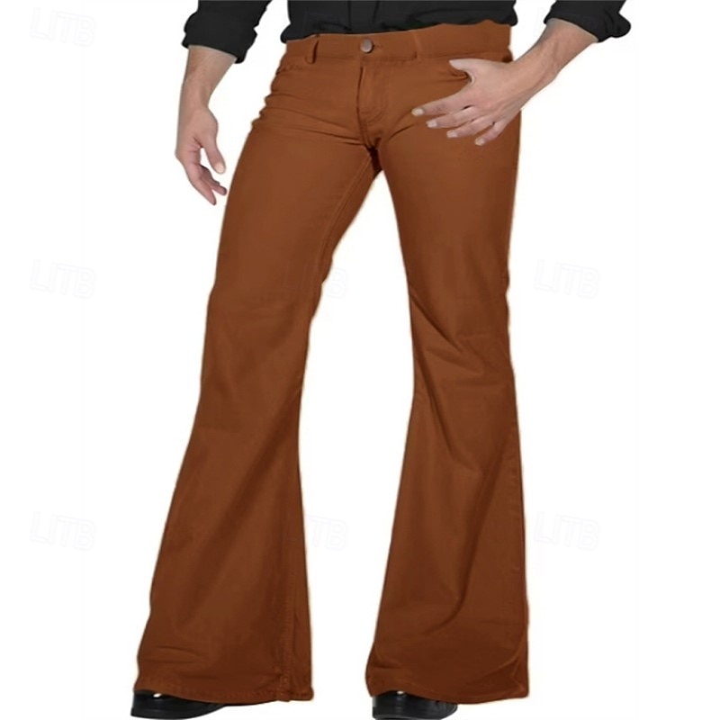 Retro Vintage 1970er Lange Länge Hose Schlaghosen Hippie Einfarbig Herren Maskerade Alltagskleidung Pride Parade Pride-Monat Erwachsene Hose Frühling & Sommer 2025 - $28.99 –P3