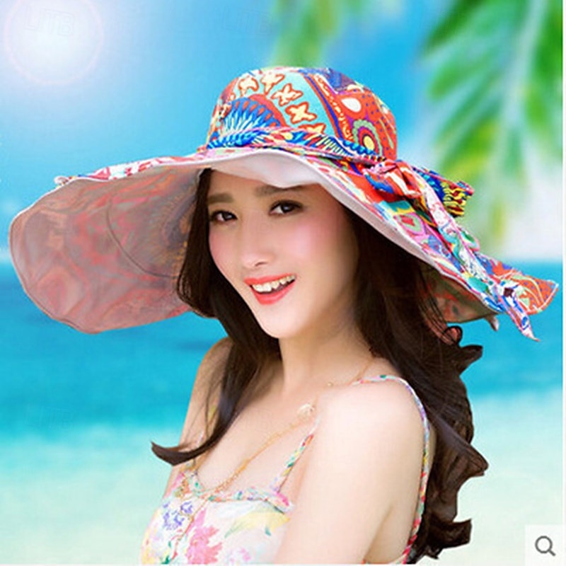 damer solhatt strandhatt sammenleggbar kinesisk nyttår sommerhatt damesolhatt tosidig allsidig strandferie solbeskyttelse storkant strandhatt sammenleggbar uv-beskyttelse bohemsk vind 2025 - $35.99 –P4