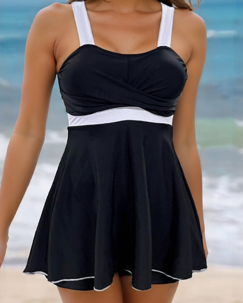 Dam Badkläder Bikini 2 st Baddräkt Lappverk Tropisk Standkläder Blomma Halterneck Ärmlös Baddräkter 2025 - $23.99 –P2